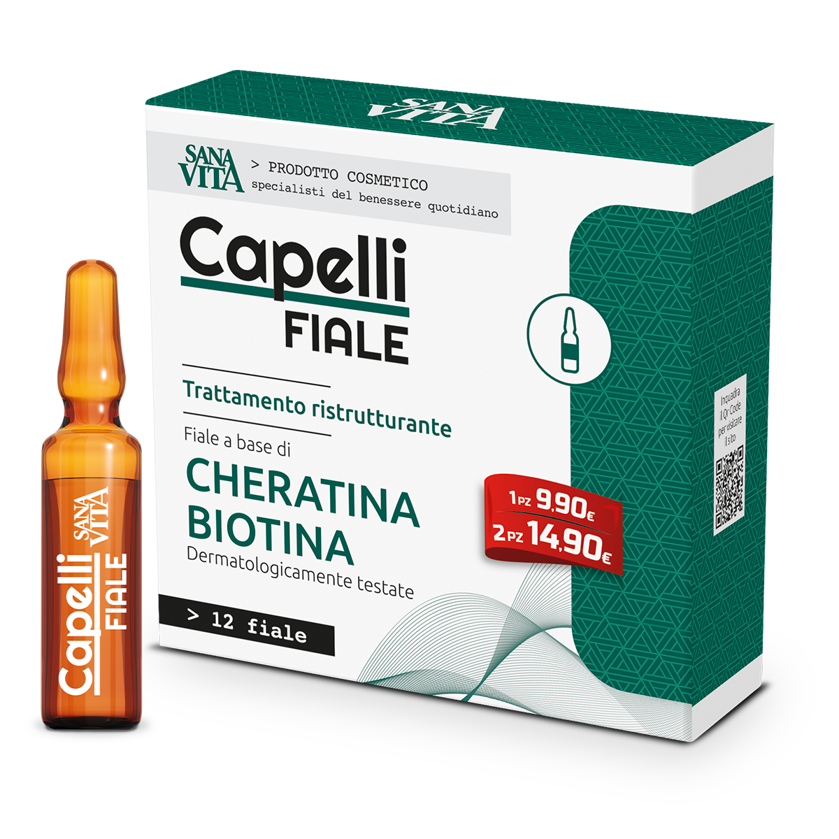 Sanavita Capelli Fiale con Cheratina