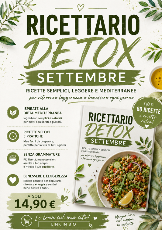 RICETTARIO DETOX SETTEMBRE