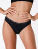 Slip da ciclo lavabile flusso abbondante in cotone biologico certificato, nero